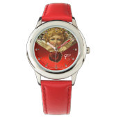 ANGEL HEART WAX SIEGEL, RED RUBY GEM MONOGRAM ARMBANDUHR (Vorderseite)
