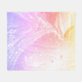 Angel Heart Wings Pink Purple Ombre Art Custom Fleecedecke (Vorderseite (Horizontal))