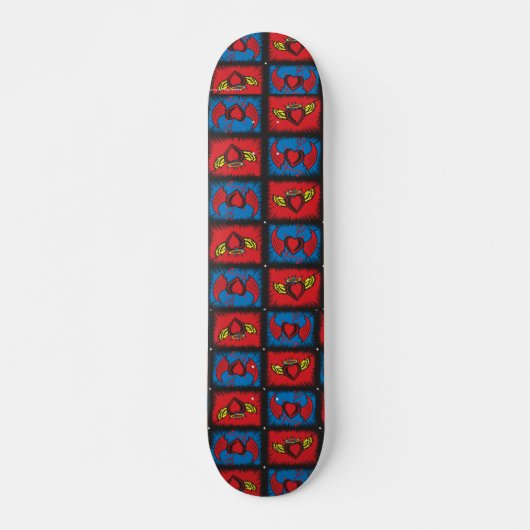 Angel Hearts and Devil Hörmuster Skateboard (Vorne)