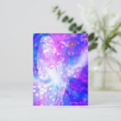 Angel Hearts Gebet Schöne Lila Wasserfarbe Postkarte (Stehend Vorderseite)