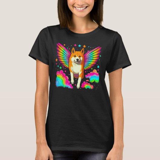 Angel Heaven Shiba Inu Dog T-Shirt (Vorderseite)