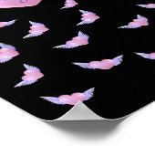 Angel Herz mit Flügeln Poster (Ecke)