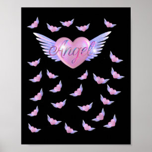 Angel Herz mit Flügeln Poster