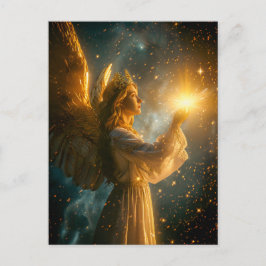Angel Holding a Radiant Star Postkarte