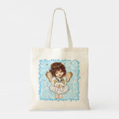 Angel Holding Cat Tote Bag Tragetasche (Rückseite)