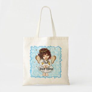 Angel Holding Cat Tote Bag Tragetasche