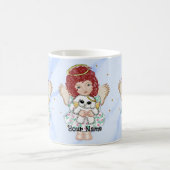 Angel Holding Hund Kaffeetasse (Mittel)