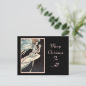 Angel Holding Star Feiertagspostkarte (Stehend Vorderseite)