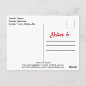 Angel Hope Rote Rose Inspiration Zitat Kunst Postkarte (Rückseite)