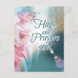 Angel Hugs Gebet Absicht Schöne Wasserfarbe Postkarte
