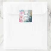 Angel Hugs Gebet Absicht Schöne Wasserfarbe Quadratischer Aufkleber (Tasche)