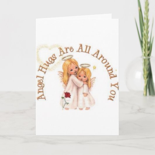 Angel Hugs Greeting Cards Karte (Vorderseite)