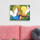 Angel Hugs! Leinwanddruck (Insitu (Wohnzimmer))