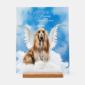 Angel Hund aus Afghanistan mit Name Pet Memorial Acrylschild (Vorderseite)