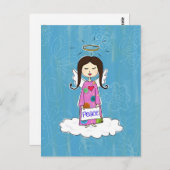 Angel im Doodle Heaven Postkarte (Vorne/Hinten)