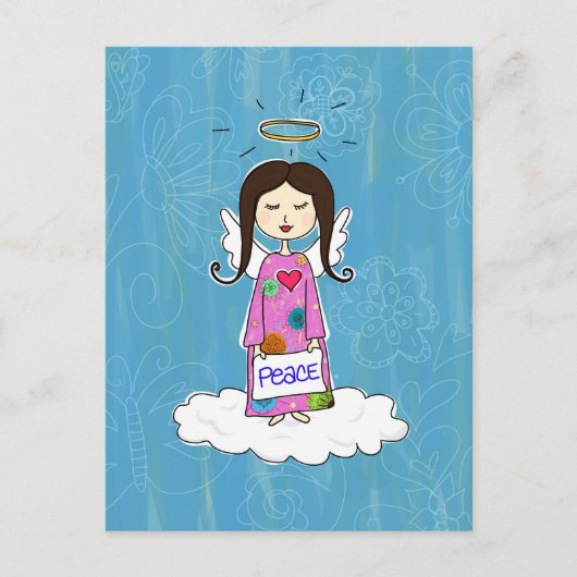 Angel im Doodle Heaven Postkarte (Vorderseite)