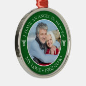 Angel im Foto "Meine Liebe im Himmel" Ornament Aus Metall (Rechts)