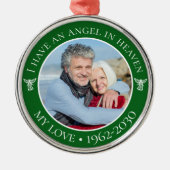 Angel im Foto "Meine Liebe im Himmel" Ornament Aus Metall (Vorne)
