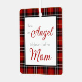 Angel im Foto zur Erinnerung an die Mama im Himmel Ornament Aus Metall (Vorderseite links)