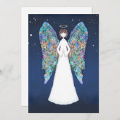 Angel im Gebet Feiertagskarte (Vorne/Hinten)