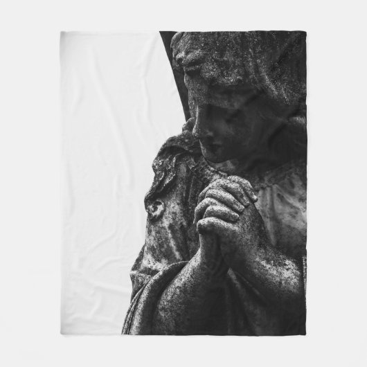 Angel im Gebet Fleecedecke (Vorderseite)
