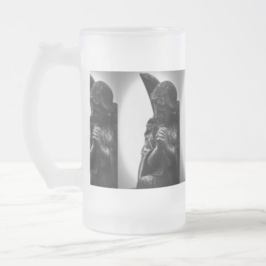 Angel im Gebet Mattglas Bierglas (Links)