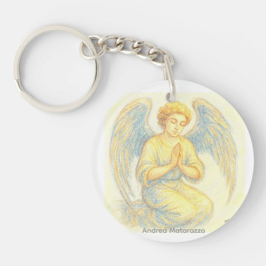 Angel im Gebet Schlüsselanhänger (Vorderseite)