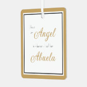 Angel im Heaven Abuela Memorial Foto Ornament Aus Metall (Vorderseite links)