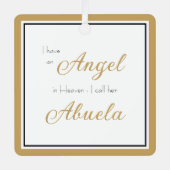 Angel im Heaven Abuela Memorial Foto Ornament Aus Metall (Vorderseite)