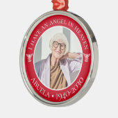 Angel im Heaven Abuela Memorial Foto Ornament Aus Metall (Links)