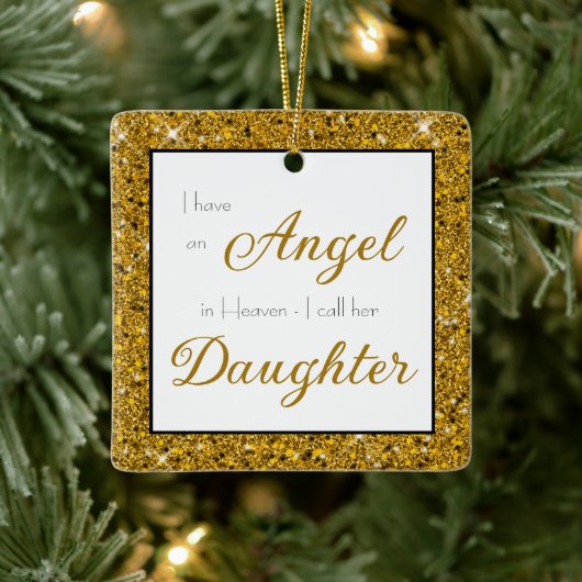 Angel im Heaven-Daughter-Foto Keramikornament (Baum)
