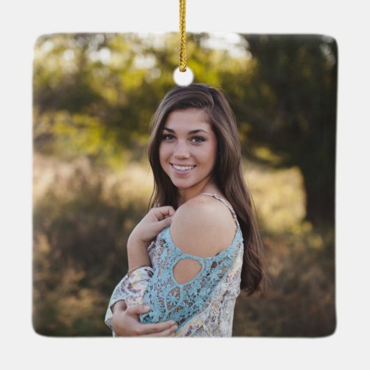 Angel im Heaven-Daughter-Foto Keramikornament (Rückseite)