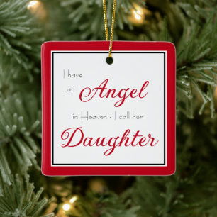 Angel im Heaven-Daughter-Foto Keramikornament