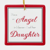 Angel im Heaven-Daughter-Foto Keramikornament (Vorderseite)