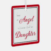 Angel im Heaven-Daughter-Foto Ornament Aus Metall (Vorderseite Rechts)