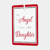 Angel im Heaven-Daughter-Foto Ornament Aus Metall (Vorderseite links)