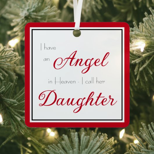 Angel im Heaven-Daughter-Foto Ornament Aus Metall (InSitu)