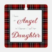 Angel im Heaven-Daughter-Foto Ornament Aus Metall (Vorderseite)