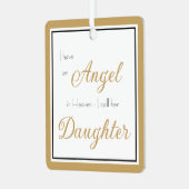 Angel im Heaven-Daughter-Foto Ornament Aus Metall (Vorderseite links)