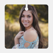 Angel im Heaven-Daughter-Foto Ornament Aus Metall (Rückseite)