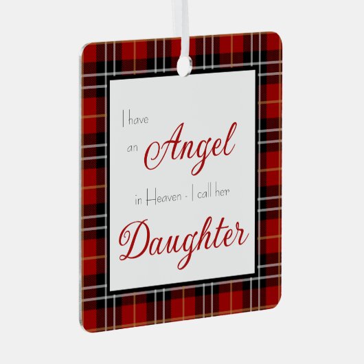 Angel im Heaven-Daughter-Foto Ornament Aus Metall (Vorderseite Rechts)