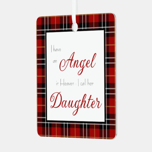 Angel im Heaven-Daughter-Foto Ornament Aus Metall (Vorderseite links)