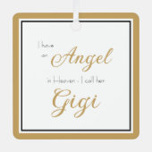 Angel im Heaven-Gigi-Foto Ornament Aus Metall (Vorderseite)