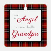 Angel im Heaven-Grandpa-Foto Ornament Aus Metall (Vorderseite)
