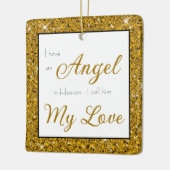 Angel im Heaven Husband-Memorial-Foto Keramikornament (Links)