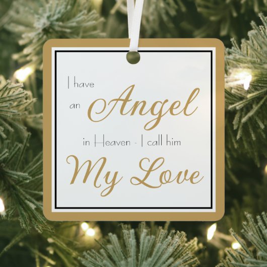 Angel im Heaven Husband-Memorial-Foto Ornament Aus Metall (InSitu)