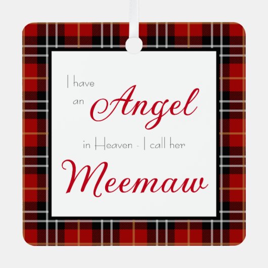 Angel im Heaven Meemaw-Foto Ornament Aus Metall (Vorderseite)