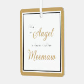 Angel im Heaven Meemaw-Foto Ornament Aus Metall (Vorderseite links)