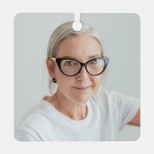 Angel im Heaven Meemaw-Foto Ornament Aus Metall (Rückseite)