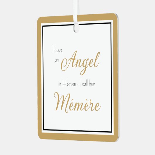 Angel im Heaven Mémère-Foto Ornament Aus Metall (Vorderseite links)